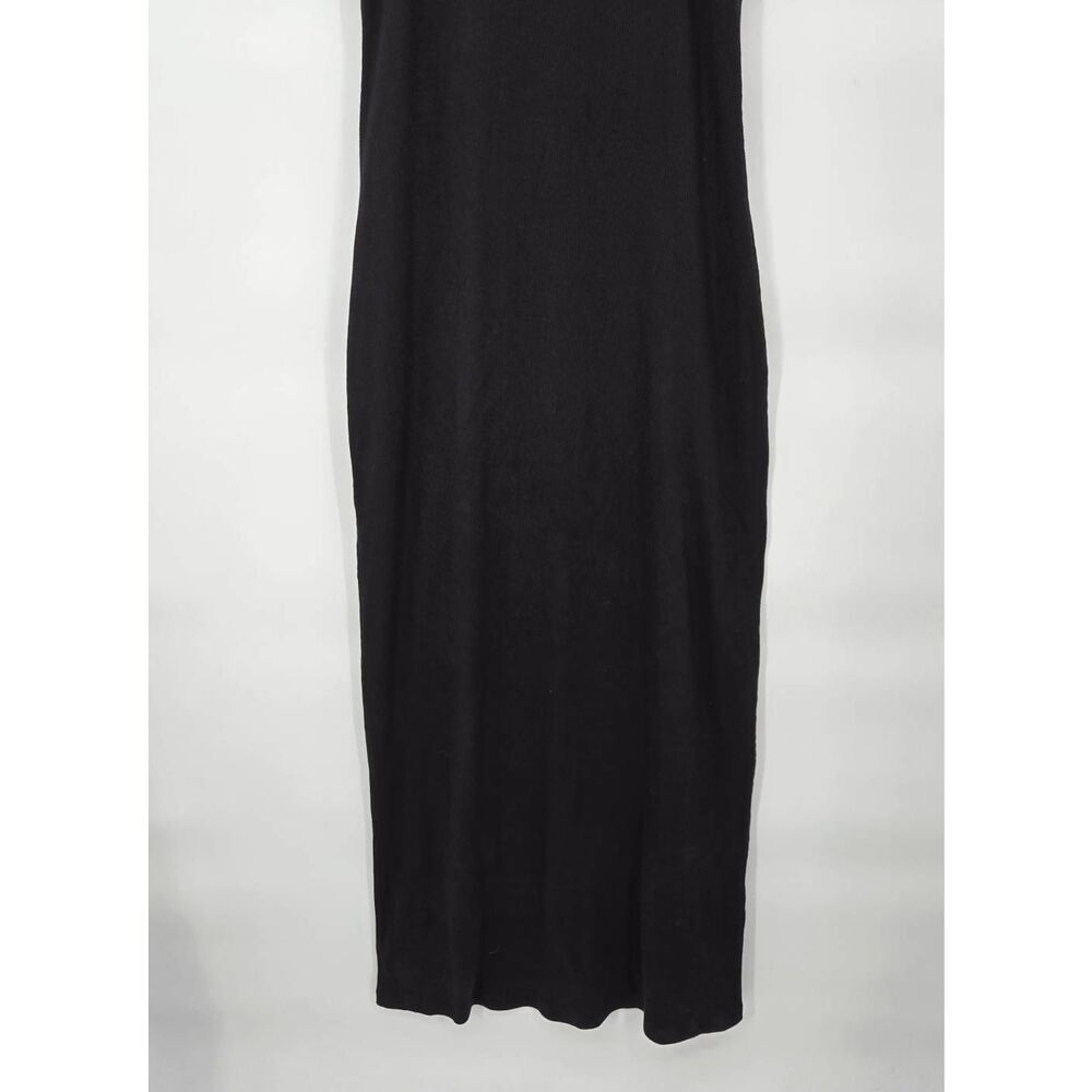 Buck Mason Ribbed Dress Women's Size Small Black Tank Maxi Sleeveless - Picture 3 of 9
